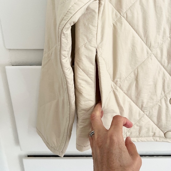 Bishop + Young Quilted Shell Jacket in Cream Size Small - Picture 5 of 7